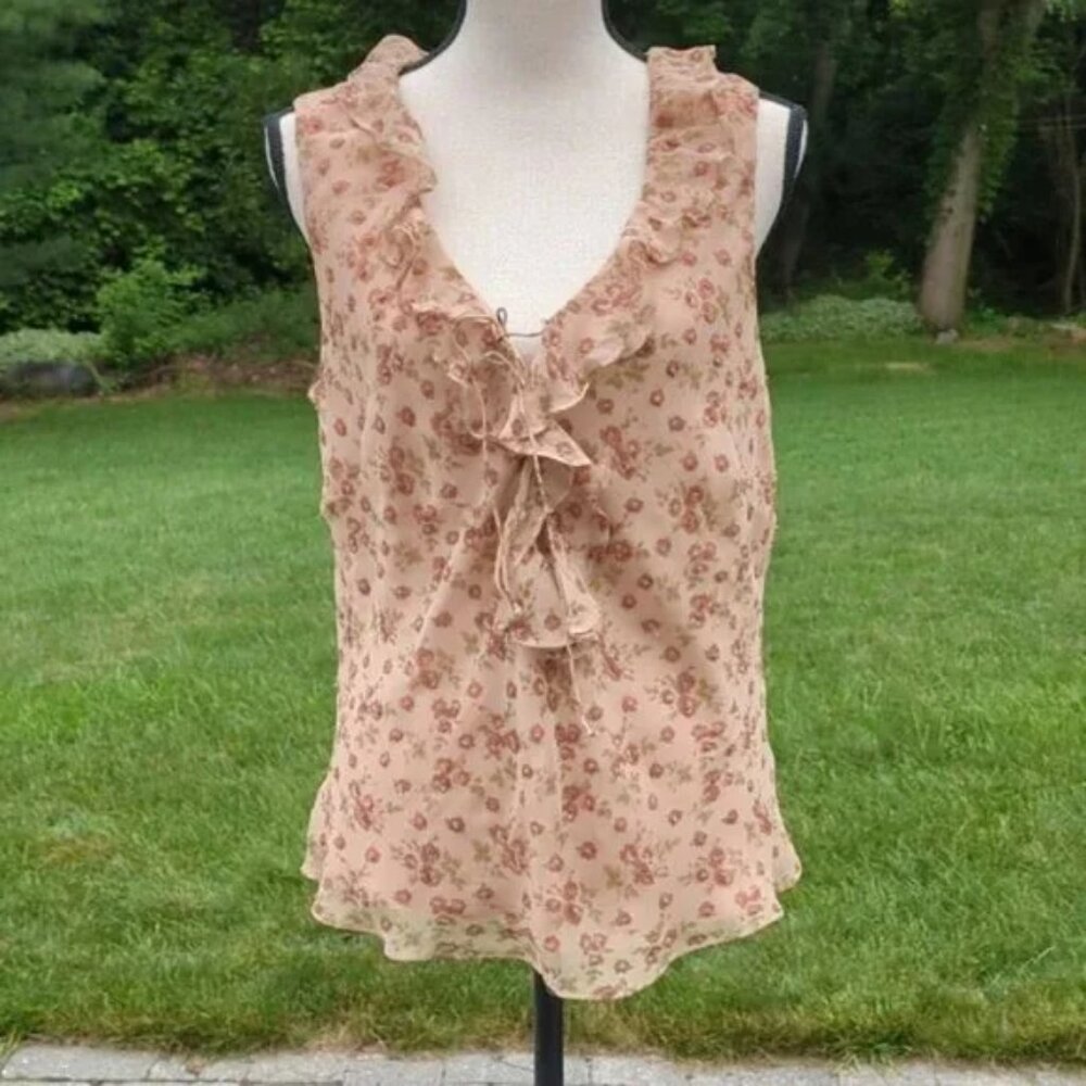 ICE Y2K V-Neck Floral Print Sleeveless Top